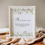 Minimale herinneringen aan wilde bloemen met bride poster<br><div class="desc">Minimale herinneringen aan wilde bloemen met de bride Matching items beschikbaar.</div>