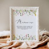 Minimale herinneringen aan wilde bloemen met bride poster