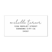 Minimale het Moderne Adres van de Terugkeer van he Rubberstempel (Afrduk)