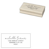 Minimale het Moderne Adres van de Terugkeer van he Rubberstempel (Gestempeld)