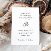 Minimale Hoefijzer | Rustieke Zwarte en Witte Brui Kaart