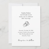 Minimale Hoefijzer | Rustieke Zwarte en Witte Brui Kaart (Voorkant)