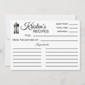 Minimale hoeveelheid hulpstoffen met glazen keuken kaart (Voorkant)