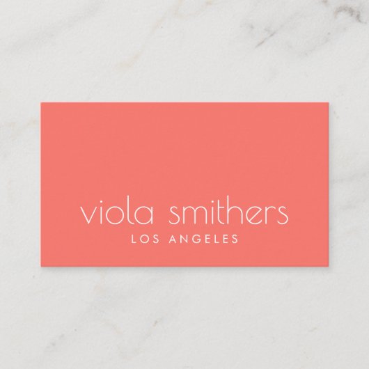 Minimale hoeveelheid koraal Monogram Professional Visitekaartje (Voorkant)