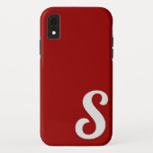 Minimale hoeveelheid rood monogram | Personalisere Case-Mate iPhone Case (Achterkant)