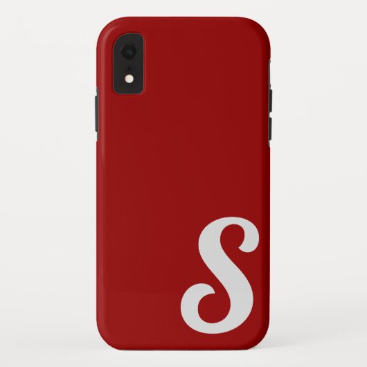Minimale hoeveelheid rood monogram | Personalisere Case-Mate iPhone Case (Achterkant)