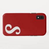 Minimale hoeveelheid rood monogram | Personalisere Case-Mate iPhone Case (Achterkant (horizontaal))
