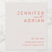 Minimale hoeveelheid witte en rode peulvruchten wijn etiket (Enkel label)