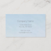 Minimale hoeveelheid zacht blauw luchtruim visitekaartje (Achterkant)
