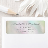 Minimale holografisch script bruiloft etiket (Insitu)