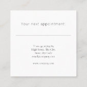 Minimale holografisch toegewezen herinneringskaart vierkante visitekaartje (Achterkant)