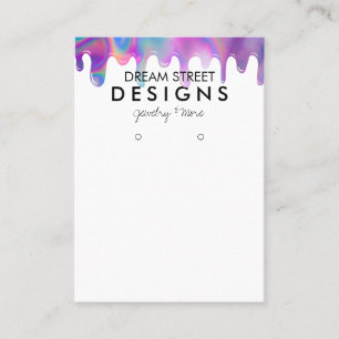 Minimale holografische Drip die Display Kaart verd Visitekaartje