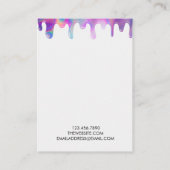 Minimale holografische kaart voor rotatieverkennin visitekaartje (Achterkant)