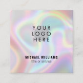 Minimale holografische koel voor moderne Logo Vierkante Visitekaartje (Voorkant)