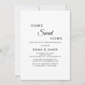 Minimale Home Sweet Home Housewarming Party Kaart (Voorkant)
