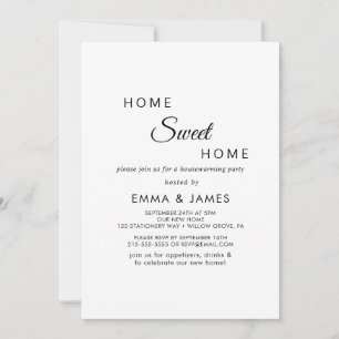 Minimale Home Sweet Home Housewarming Party Kaart