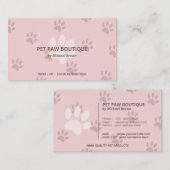 Minimale hondenpootjes visitekaartje (Voorkant / Achterkant)