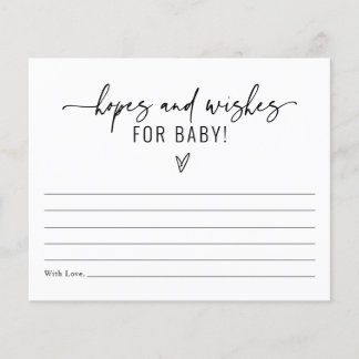 Minimale hoop en wensen voor de Kaart van het Baby