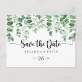 Minimale horizontale eucalyptus sparen de Datum Briefkaart (Voorkant)