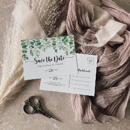 Minimale horizontale eucalyptus sparen de Datum Briefkaart