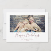 Minimale horizontale foto van Roos Gold Prettige f Feestdagenkaart (Voorkant)