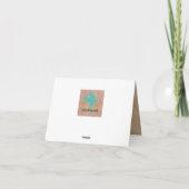 Minimale hot-luchtballon Hartelijk dank Bedankkaart (Achterkant)