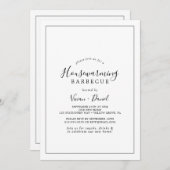 Minimale Housewarming Barbecue Party Kaart (Voorkant / Achterkant)