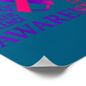 Minimale Huiselijk Geweld Borstkanker Bewustzijn Poster (Hoek)