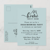 Minimale huiszoete huishouding briefkaart (Voorkant / Achterkant)