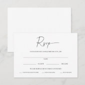 Minimale Huwelijks-RSVP Kaart (Voorkant / Achterkant)