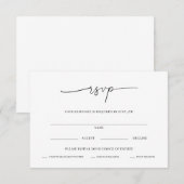 Minimale Huwelijks-RSVP Kaart (Voorkant / Achterkant)