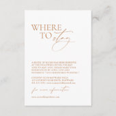 Minimale huwelijksaccommodatie "Waar kan ik blijve Informatiekaartje (Voorkant)