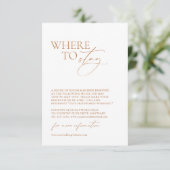 Minimale huwelijksaccommodatie "Waar kan ik blijve Informatiekaartje (Staand voorkant)