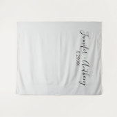 Minimale huwelijksachtergrond gepersonaliseerd  wandkleed (Voorkant (horizontaal))