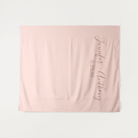 Minimale huwelijksachtergrond op maat wandkleed (Voorkant (horizontaal))