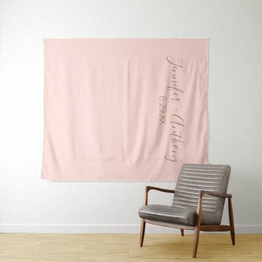 Minimale huwelijksachtergrond op maat wandkleed (In Situ (horizontaal))