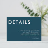 Minimale huwelijksdetails uitnodiging (Staand voorkant)