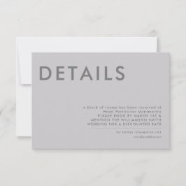 Minimale huwelijksdetails uitnodiging