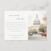 Minimale huwelijksdetails voor Waterverf in Washin Informatiekaartje (Voorkant)