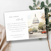 Minimale huwelijksdetails voor Waterverf in Washin Informatiekaartje