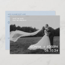 Minimale huwelijksfoto Sla de datumkaarten op