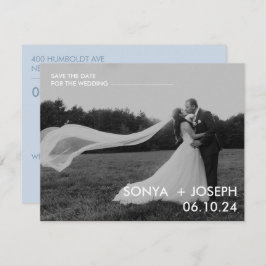 Minimale huwelijksfoto Sla de datumkaarten op