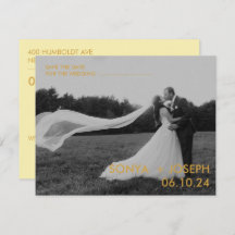 Minimale huwelijksfoto Sla de datumkaarten op