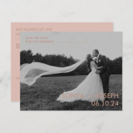 Minimale huwelijksfoto Sla de datumkaarten op