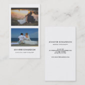 Minimale huwelijksfotograaf visitekaartje (Voorkant / Achterkant)