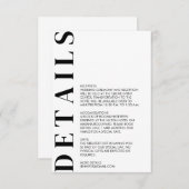 Minimale huwelijksgegevens informatiekaartje (Voorkant / Achterkant)