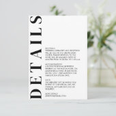 Minimale huwelijksgegevens informatiekaartje (Staand voorkant)