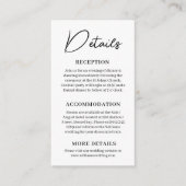 Minimale huwelijksgegevens informatiekaartje (Voorkant)