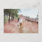 Minimale huwelijksgegevens met foto informatiekaartje (Achterkant)