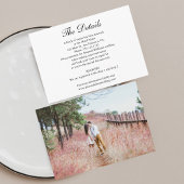 Minimale huwelijksgegevens met foto informatiekaartje